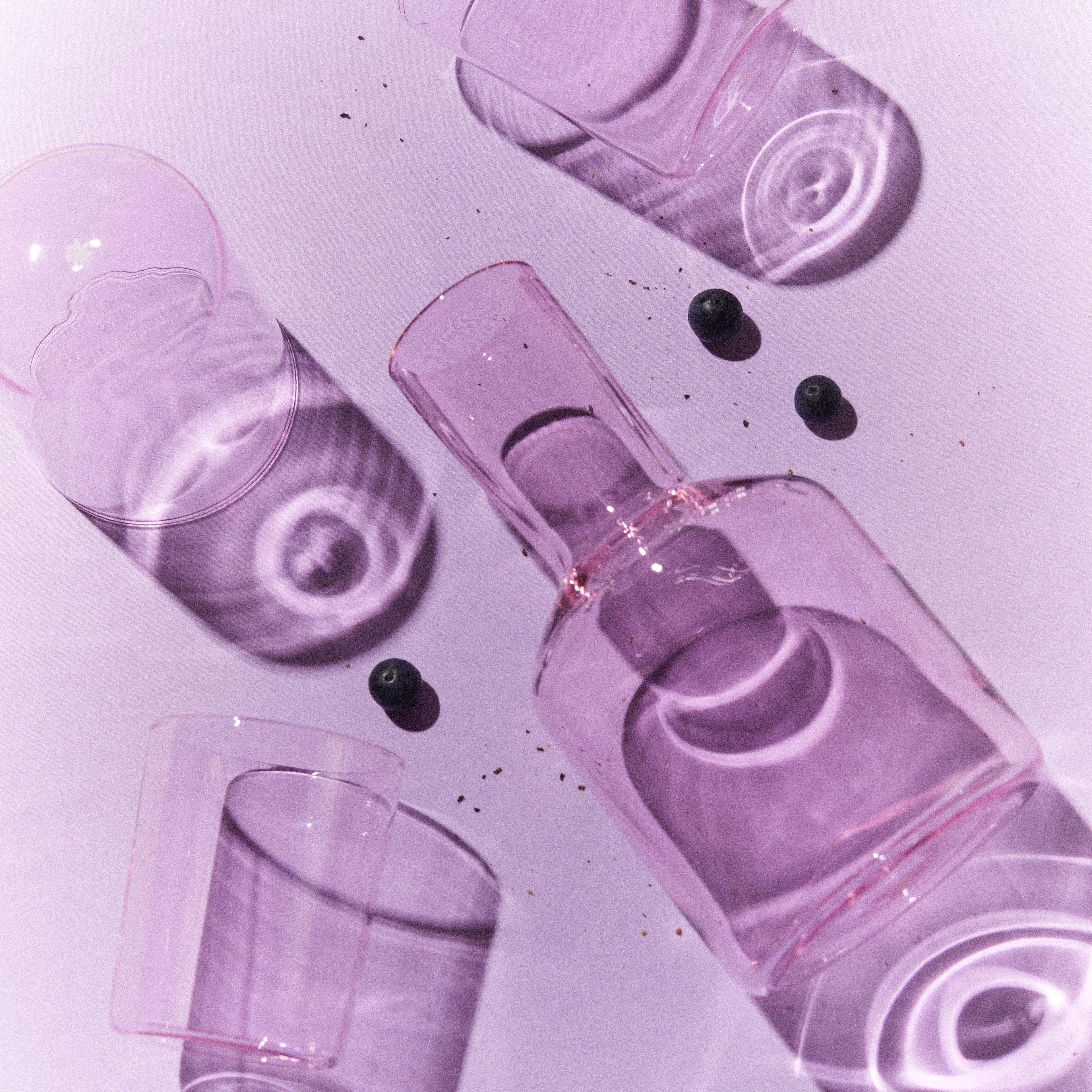 Bedside Carafe & Glass - Pink