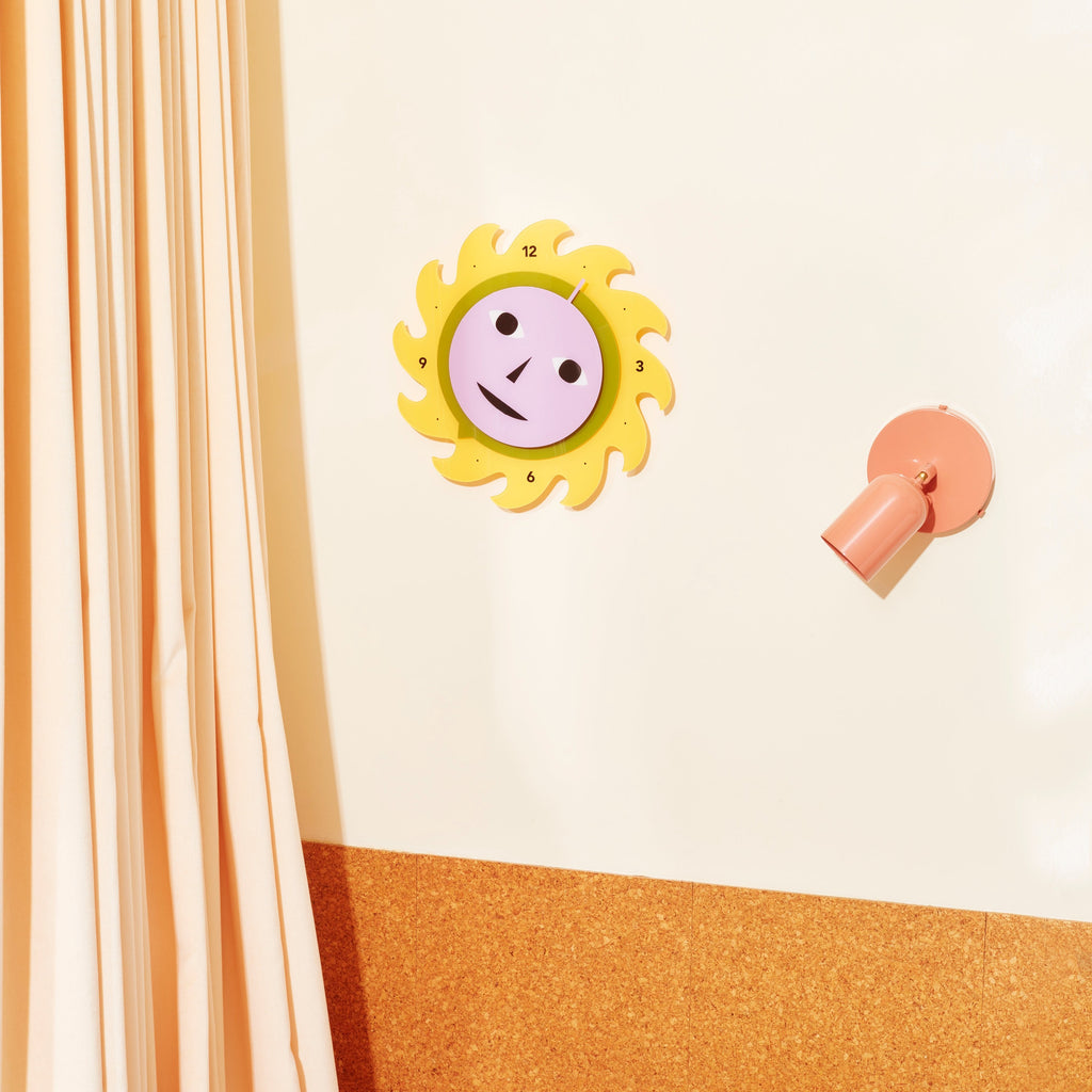 Everybody Clock - Yellow/Purple
