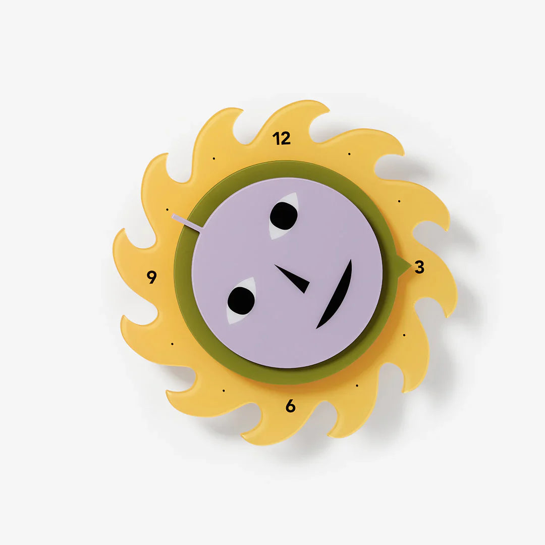 Everybody Clock - Yellow/Purple