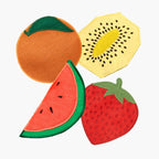 Fruit Salad Coasters from Piecework - Set of 4