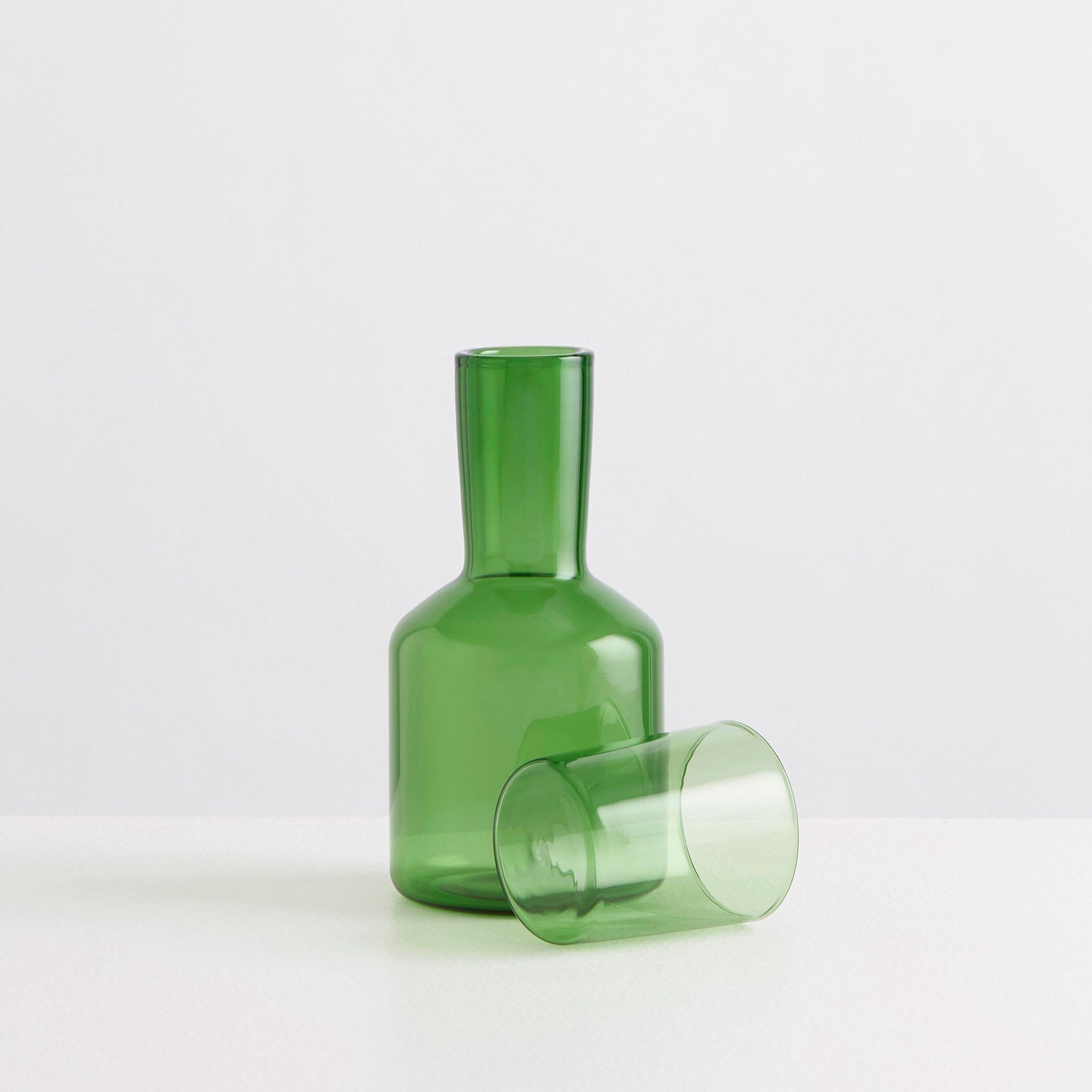 Bedside Carafe & Glass - Green