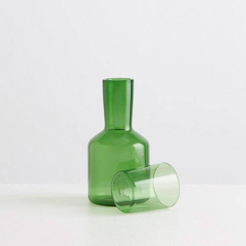 Bedside Carafe & Glass - Green