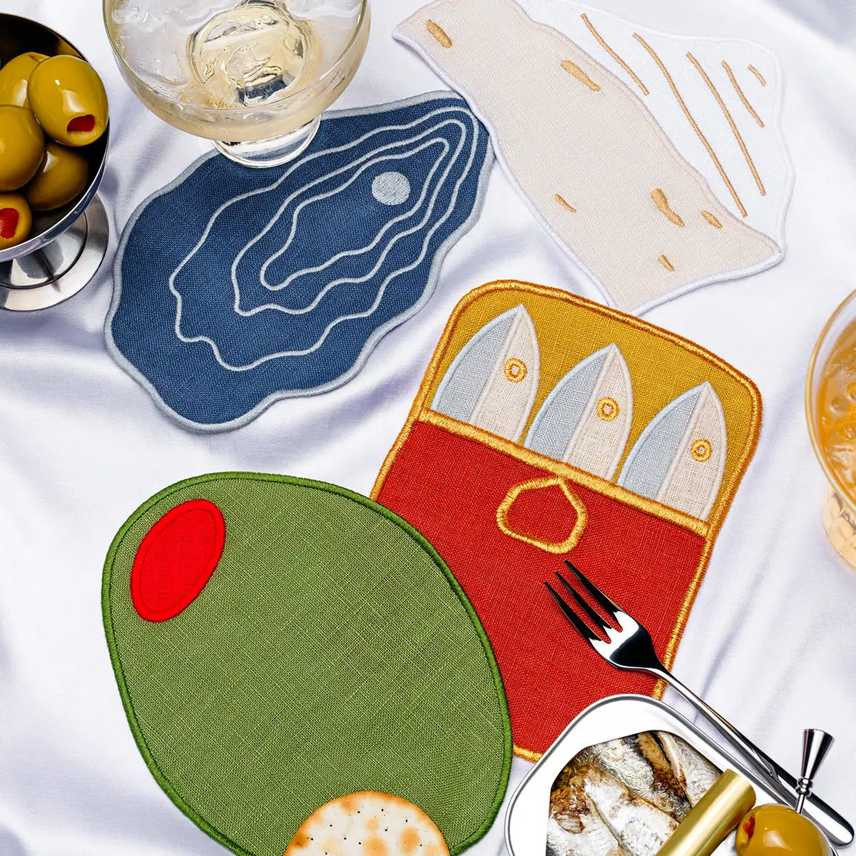 Hors D'Oeuvres Coasters - Set of 4