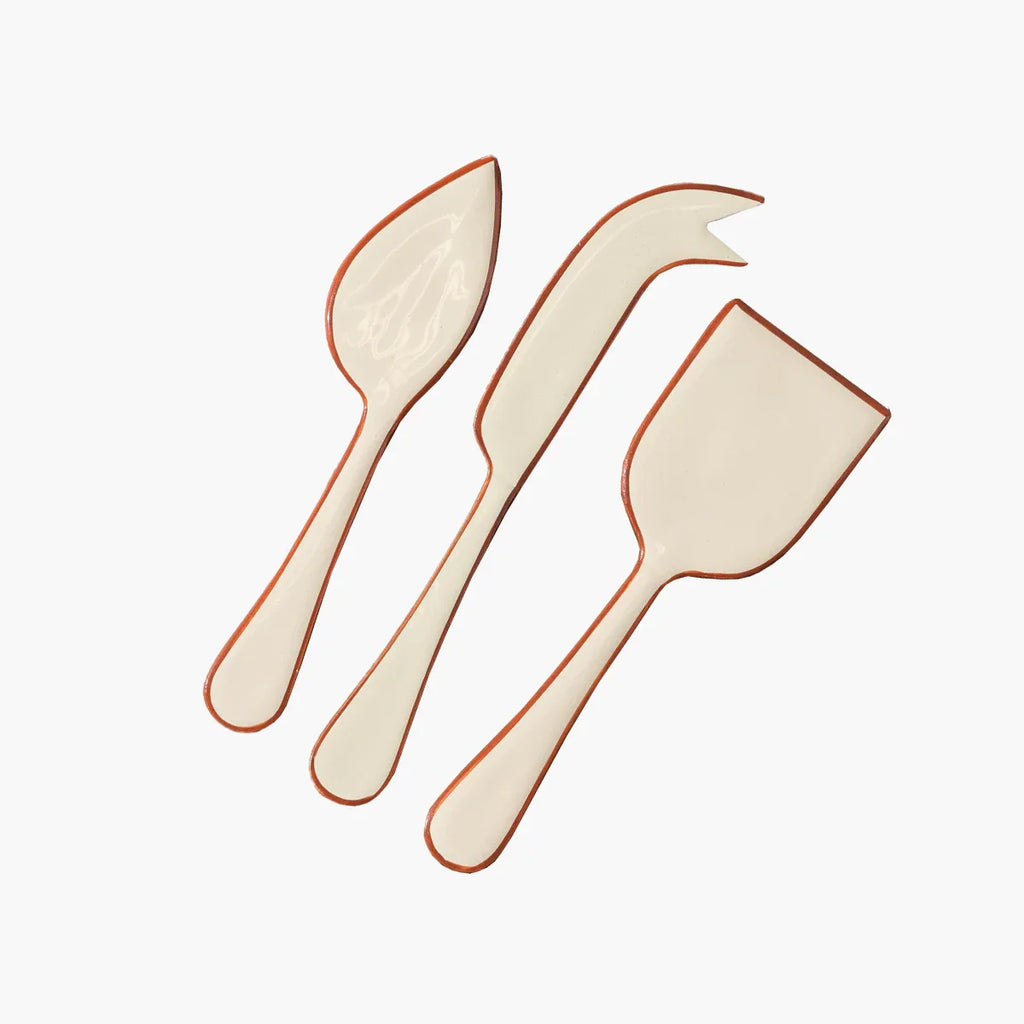 Alder Enamel Cheese Knives (Set of 3)