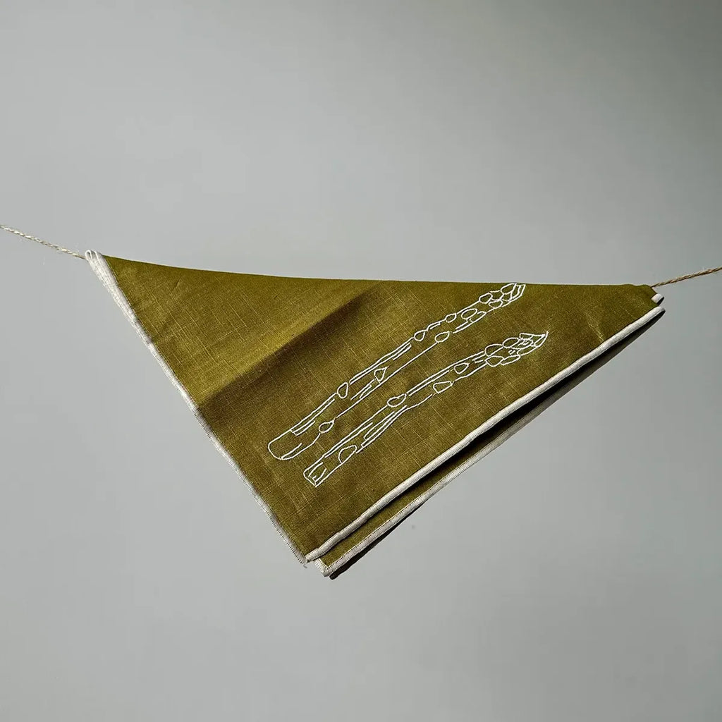 Linen Blend Napkins - Asparagus (Set of 2)