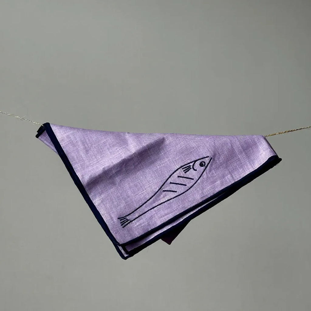 Linen Blend Napkins - Fish (Set of 2)