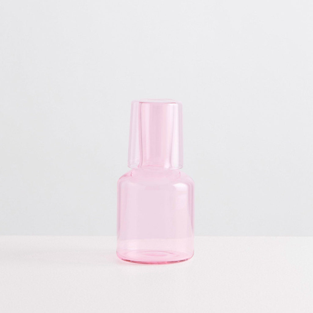 Bedside Carafe & Glass - Pink