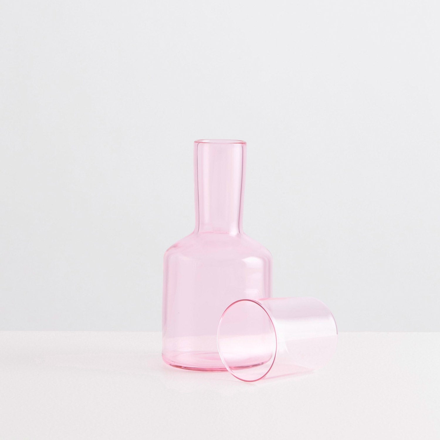 Bedside Carafe & Glass - Pink