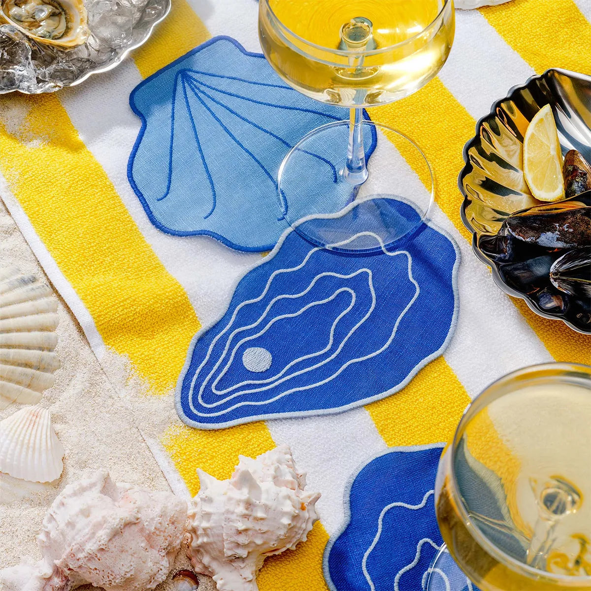 Shell Coasters - Set of 4