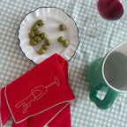 Linen Blend Napkins - Wine (Set of 2)