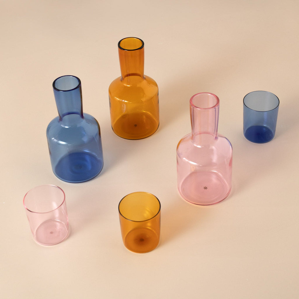 Bedside Carafe & Glass - Pink